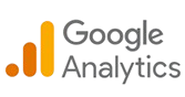 Google Analytics logo representing digital marketing insights and performance tracking for online presence optimization.