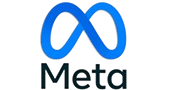Meta logo, representing digital marketing and branding strategies relevant to enhancing online presence and SEO insights.