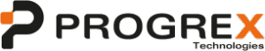 Progrex logo featuring bold black text with an orange 'X', representing innovative technology solutions for business growth.
