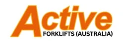 Active Forklifts (Australia) logo featuring bold orange text, representing a brand focused on forklift solutions and services.